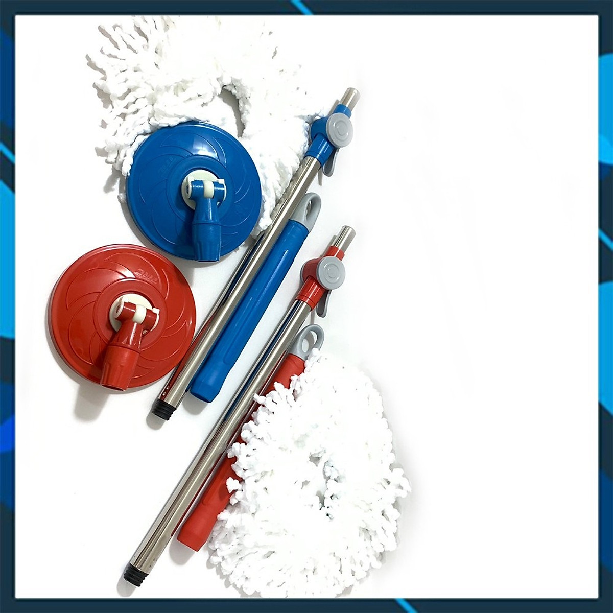 Bộ Chổi Lau Nhà Xoay 360 Độ Gồm Chậu, Cây Lau Nhà Và 2 Bông Lau Bộ Chổi Lau Nhà Xoay 360 Độ Gồm Chậu, Cây Lau Nhà Và 2 Bông Lau