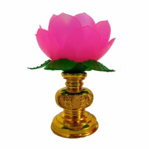 Cặp Nến Điện Hình Hoa Sen 9804 Để Bàn Thờ 12X10Cm Nguồn Điện 220V