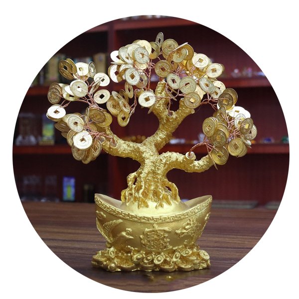 Cây Thỏi Vàng Rồng Phụng Đồng Xu 24.5Cm Trang Trí Nhà Cửa, Bàn Làm Việc Cây Thỏi Vàng Rồng Phụng Đồng Xu 24.5Cm Trang Trí Nhà Cửa, Bàn Làm Việc