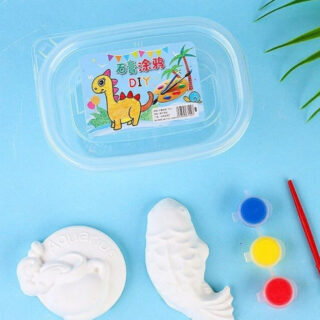 Hộp 2 Bộ Tô Tượng Thạch Cao Mini Cho Bé Tặng Kèm Màu Và Cọ