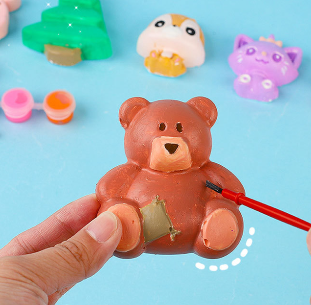 Bộ Tô Tượng Thạch Cao Cho Bé Tặng Kèm Màu Và Cọ