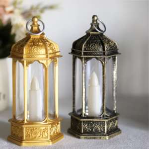 Nến Điện Tử Để Bàn Trang Trí Phong Cách Cổ Điển 14x5cm Có Móc Treo