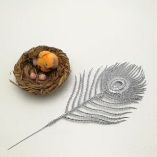 Nhánh Lông Công 31cm Kim Tuyến Nhiều Màu Sắc Trang Trí Tết