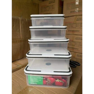 Set 5 Hộp Nhựa Trong Đựng Thực Phẩm 2900ml