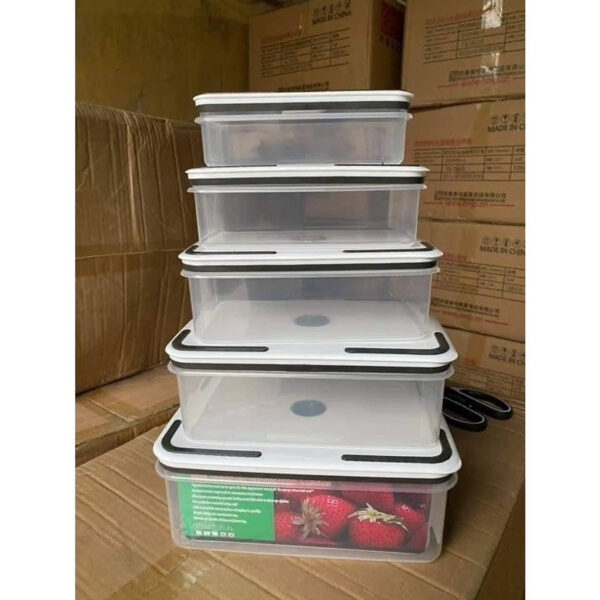 Set 5 Hộp Nhựa Trong Đựng Thực Phẩm 2900ml