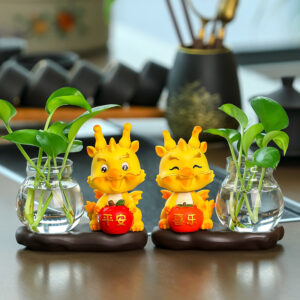 Tượng Rồng Vàng Nhiều Mẫu Có Đế Và Bình Thủy Sinh May Mắn Trồng Cây, Nuôi Cá