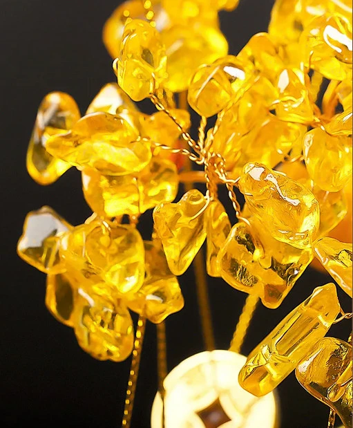 Cây Thỏi Vàng Rồng Phụng Pha Lê 24.5Cm Trang Trí Nhà Cửa, Bàn Làm Việc Cây Thỏi Vàng Rồng Phụng Pha Lê 24.5Cm Trang Trí Nhà Cửa, Bàn Làm Việc