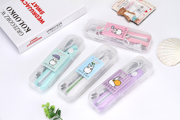 Máy Uốn Duỗi Tóc Mini BeeChip Màu Sắc Dễ Thương Kèm Hộp Đựng Trong Suốt