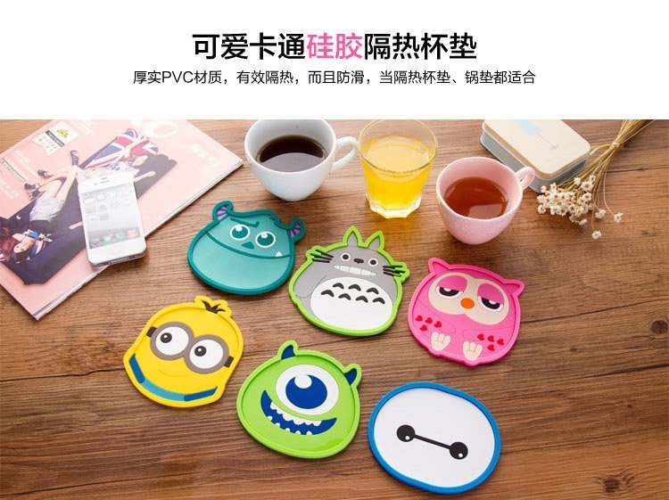 Miếng Lót Ly Hình Thú Dễ Thương Miếng Lót Ly Hình Thú Dễ Thương