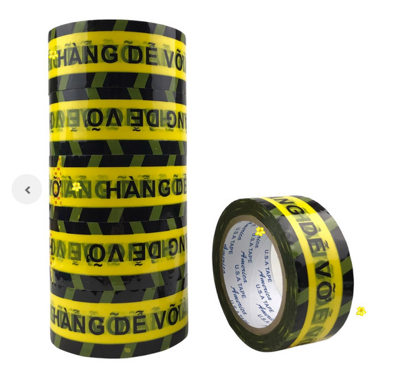 Cuộn Băng Keo Hàng Dễ Vỡ Niêm Phong Hàng Hóa 100 Yard Loại 1.2Kg