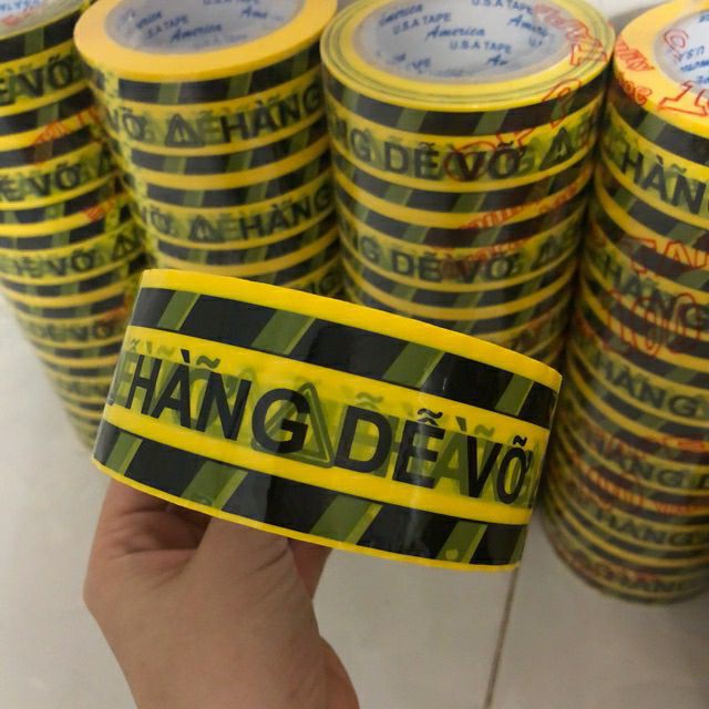 Cuộn Băng Keo Hàng Dễ Vỡ Niêm Phong Hàng Hóa 100 Yard Loại 1.2Kg