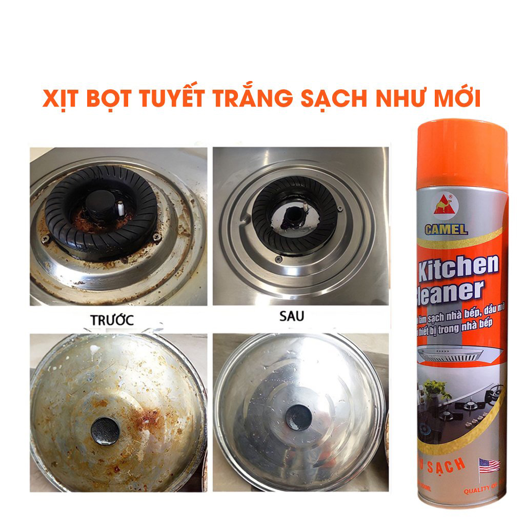 Bình Xịt Tẩy Rửa Nhà Bếp Đa Năng Camel Chai Lớn 650Ml