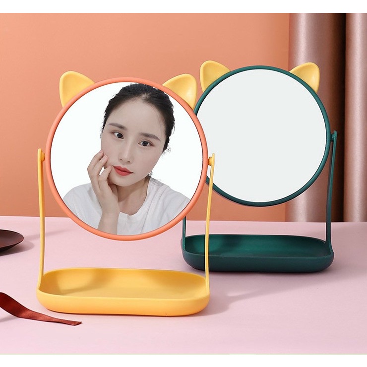 Gương Tai Thỏ, Tai Mèo, Tai Chuột Mini Kệ Vuông