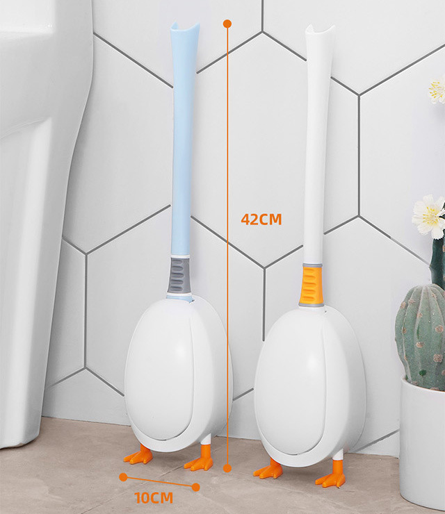 Bàn Chải Silicon Vệ Sinh Bồn Cầu Thiết Kế Hình Chú Vịt Độc Đáo