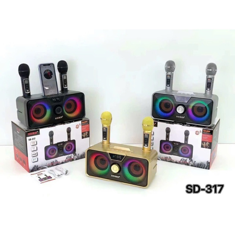 Loa Bluetooth Sd317 - Nhỏ Gọn Đầy Mạnh Mẽ, Âm Thanh Chất Lượng, Đèn Rgb Nhiều Màu Sắc