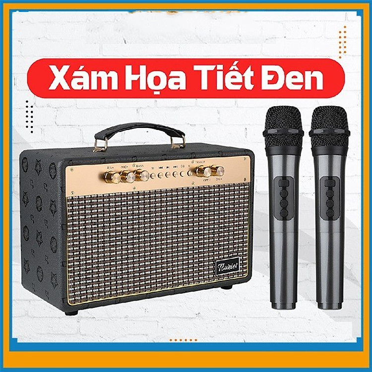 Loa Xách Tay Bluetooth Tw318- Tặng Kèm 2 Micro Không Dây, Âm Thanh Sóng Động Chất Lượng Cao