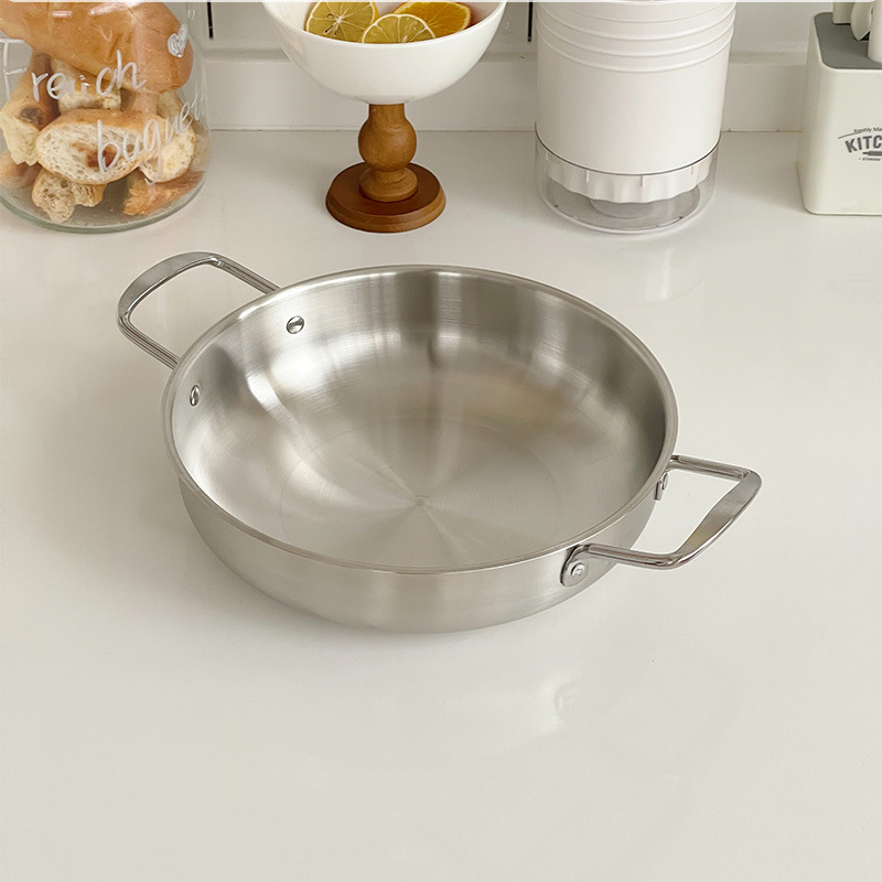 Chảo 2 Quai Hàn Quốc Chất Liệu Inox Cao Cấp Chảo 2 Quai Hàn Quốc Chất Liệu Inox Cao Cấp
