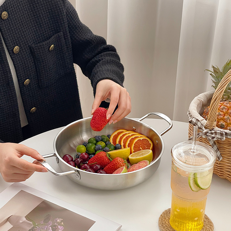 Chảo 2 Quai Hàn Quốc Chất Liệu Inox Cao Cấp Chảo 2 Quai Hàn Quốc Chất Liệu Inox Cao Cấp