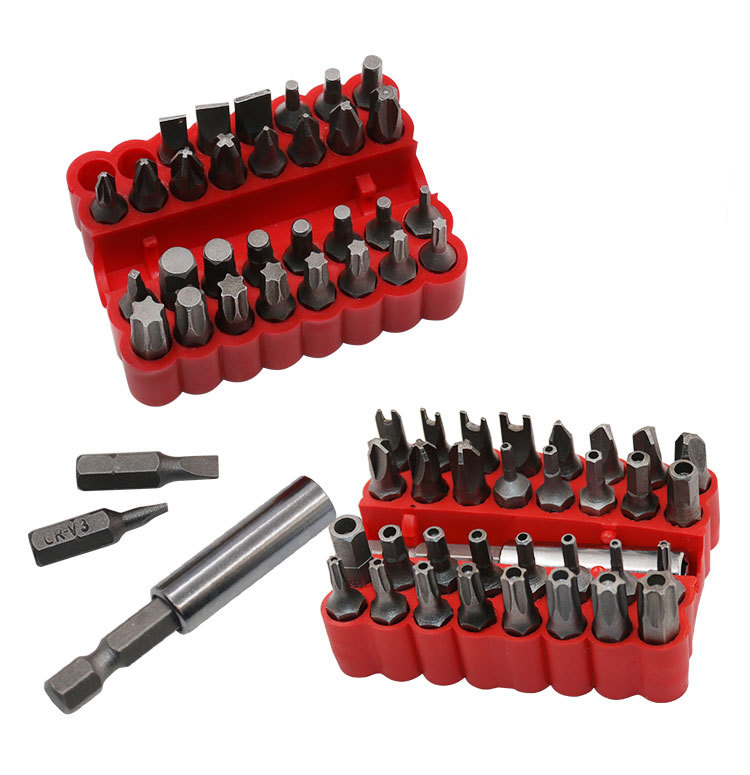 Bộ Mũi Vít 4 Kiểu 33 Chi Tiết: Đầu Mở Ốc, Vít + Đầu Gắn Có Nam Châm Bộ Mũi Vít 4 Kiểu 33 Chi Tiết: Đầu Mở Ốc, Vít + Đầu Gắn Có Nam Châm