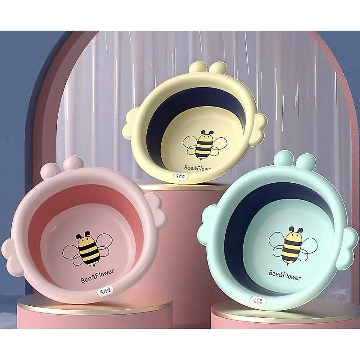 Chậu Rửa Mặt Gấp Gọn Cho Bé Hình Con Ong Dễ Thương Chậu Rửa Mặt Gấp Gọn Cho Bé Hình Con Ong Dễ Thương