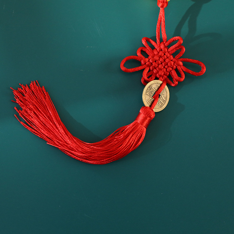 Quạt Lì Xì 10 Bao May Mắn Có Bông Tua Và Decal Kỳ Lân