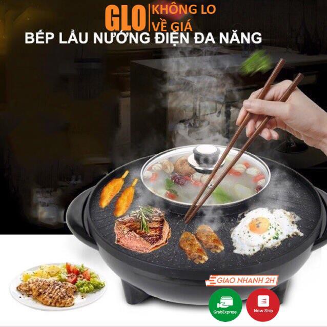 Chảo Lẫu Nướng Đa Năng Loại Tròn 36cm Công Suất 1700w Nấu Đa Năng
