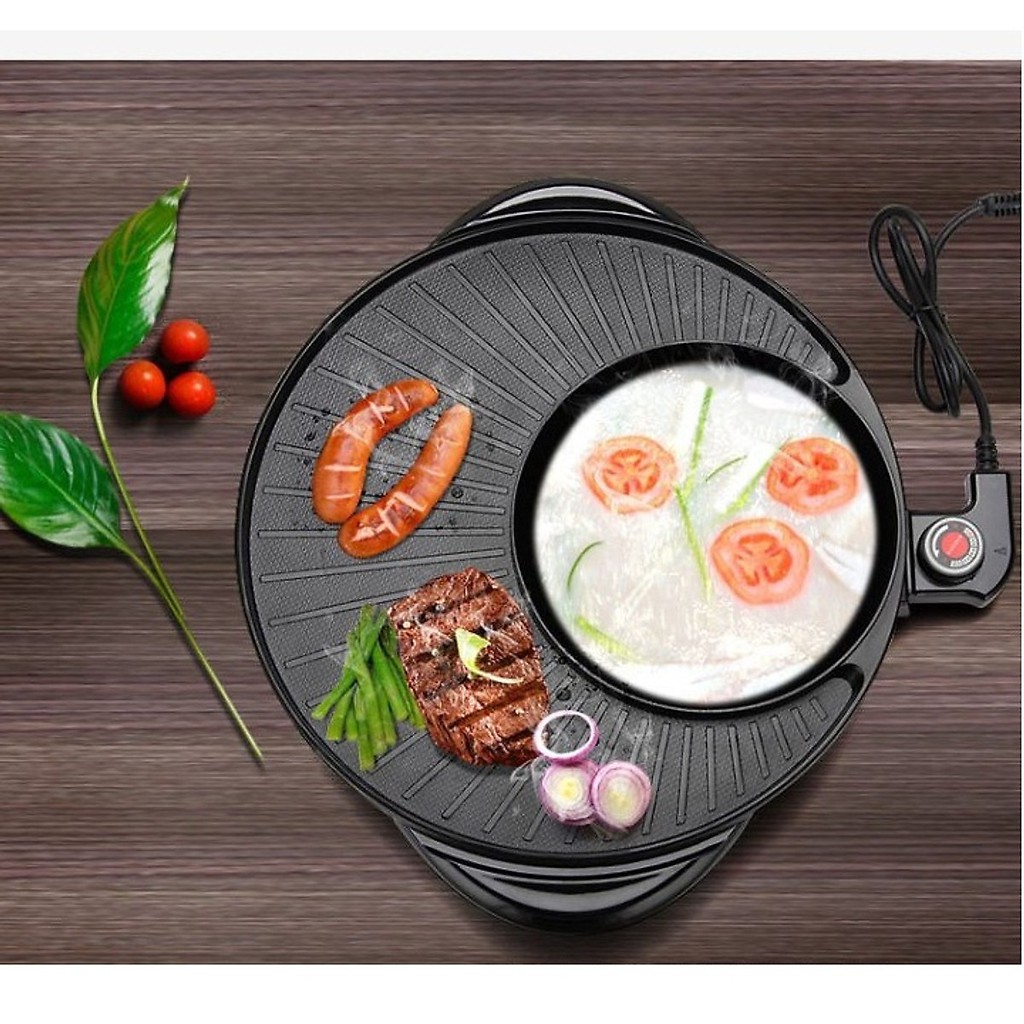 Chảo Lẫu Nướng Đa Năng Loại Tròn 36cm Công Suất 1700w Nấu Đa Năng