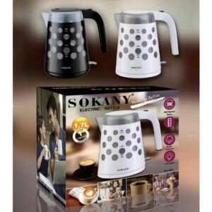 Ấm Đun Siêu Tốc Sokany 1621 Có Đèn Led 1.7L Đế Xoay 360 Độ