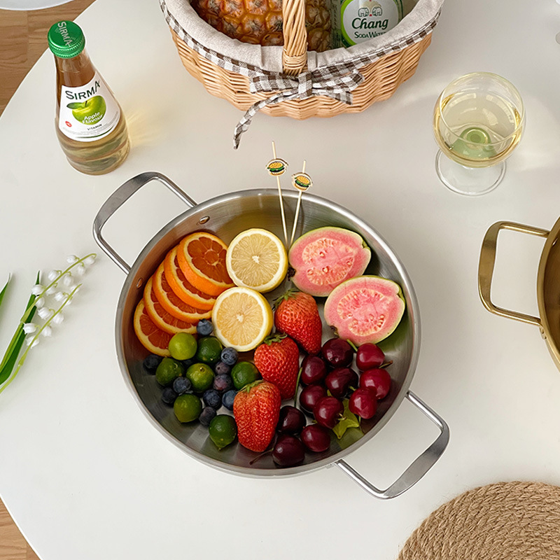 Chảo 2 Quai Hàn Quốc Chất Liệu Inox Cao Cấp Chảo 2 Quai Hàn Quốc Chất Liệu Inox Cao Cấp