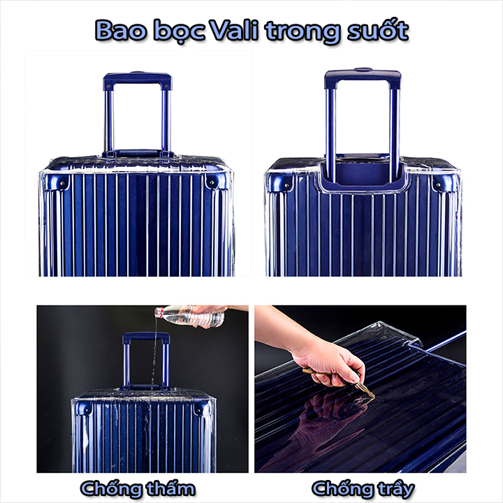 Bọc Vali Trong Suôt Dày Dặn Đủ Size 22,24,26,28 Bọc Vali Trong Suôt Dày Dặn Đủ Size 22,24,26,28