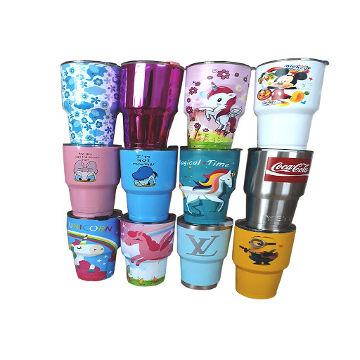Bình Giữ Nhiệt 900ml Nhiều Hình Kèm 2 Ống Hút, 1 Cọ Rửa, 1 Túi Đựng