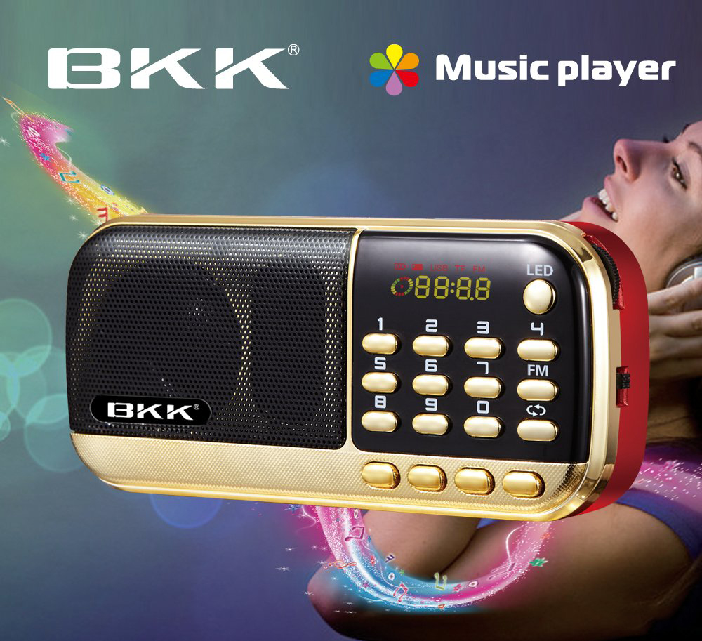 Loa Thẻ Nhớ FM BKK B836s Có Đèn Led Và Jack Cắm Tay Nghe Cao Cấp