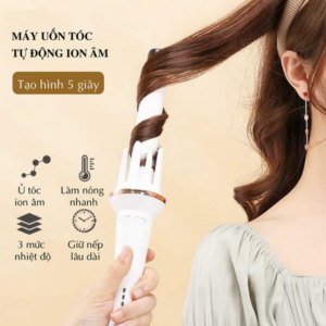 Máy Uốn Tóc Xoăn Tự Động Hair Curler 3 Cấp Độ Nhiệt Uốn Lọn Hàn Quốc Thời Trang