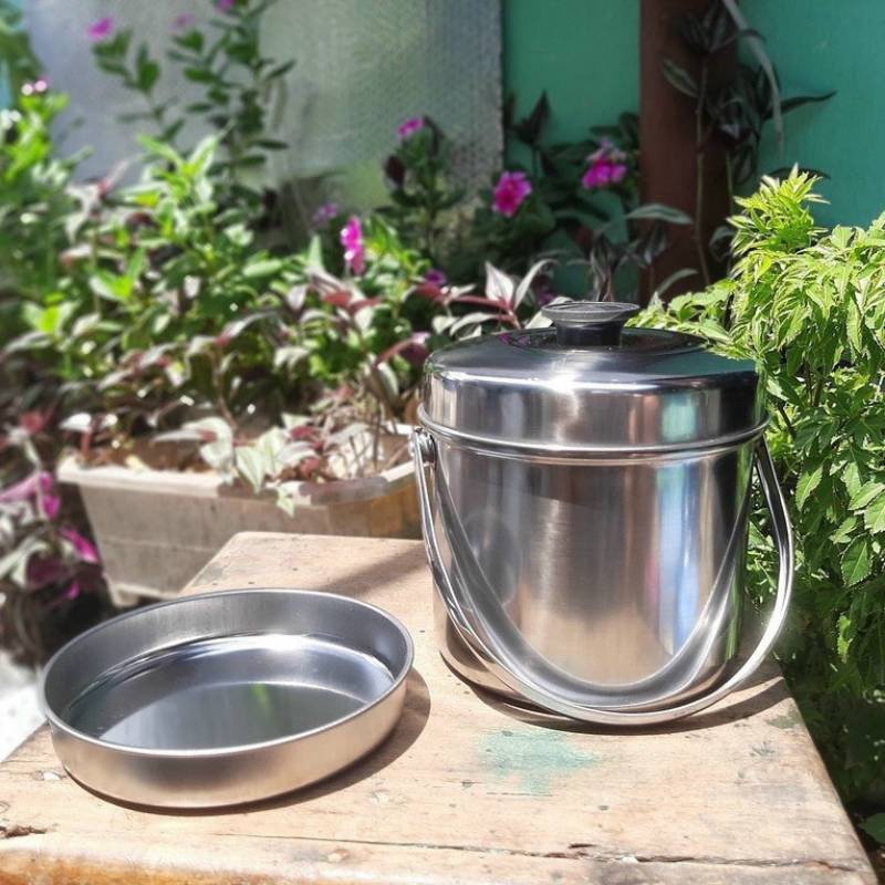 Cặp Lồng Inox 1 Ngăn To 1 Ngăn Nhỏ Có Quai Xách Tiện Dụng Cặp Lồng Inox 1 Ngăn To 1 Ngăn Nhỏ Có Quai Xách Tiện Dụng