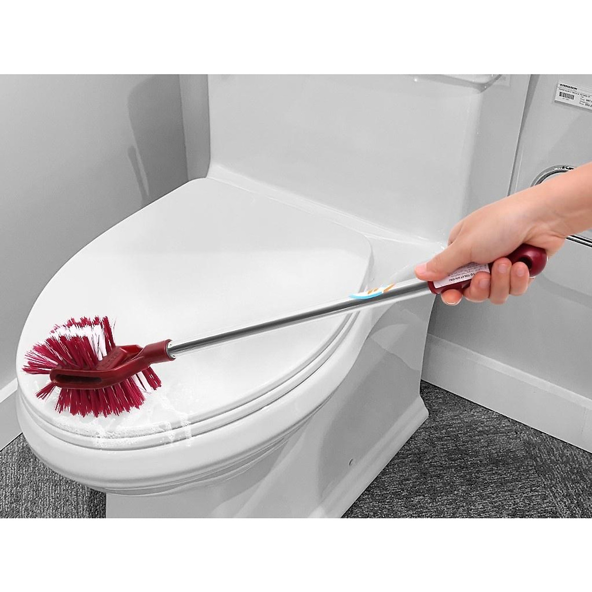Dụng Cụ Vệ Sinh Toilet 2 Đầu Thân Inox