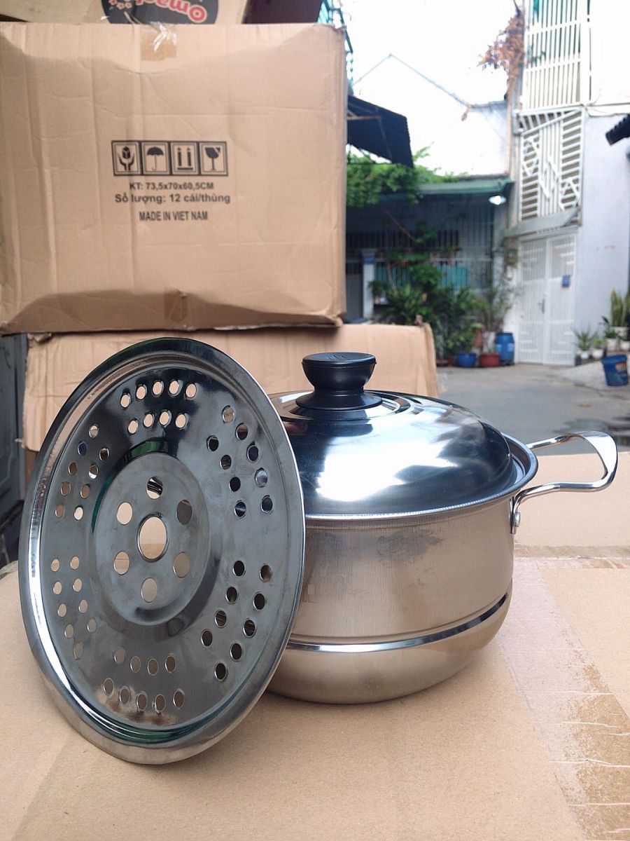 Nồi Hấp Inox Tiện Dụng Đa Năng Size 18Cm Nồi Hấp Inox Tiện Dụng Đa Năng Size 18Cm