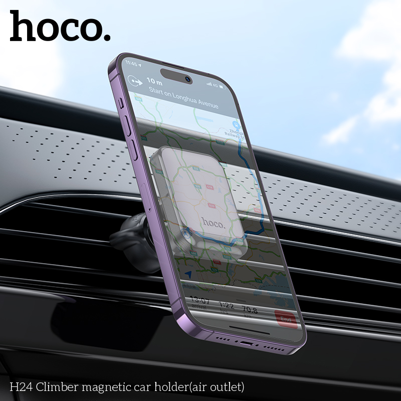 Giá Đỡ Điện Thoại Gắn Cửa Thoát Khí Trên Xe Hơi Hoco H24