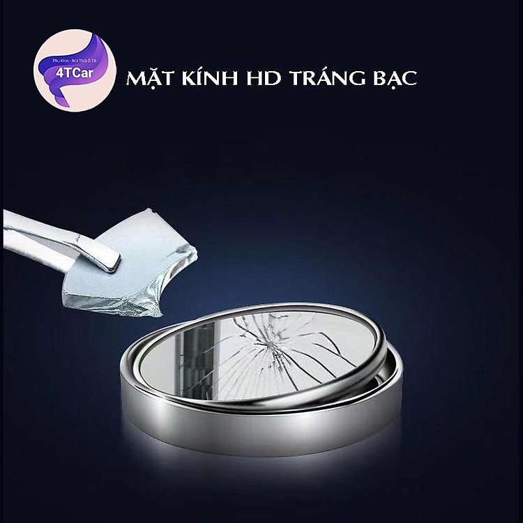 Gương Cầu Lồi Có Viền Gắn Kính Hậu Xe Ô Tô Xoay 360 Độ Xóa Điểm Mù
