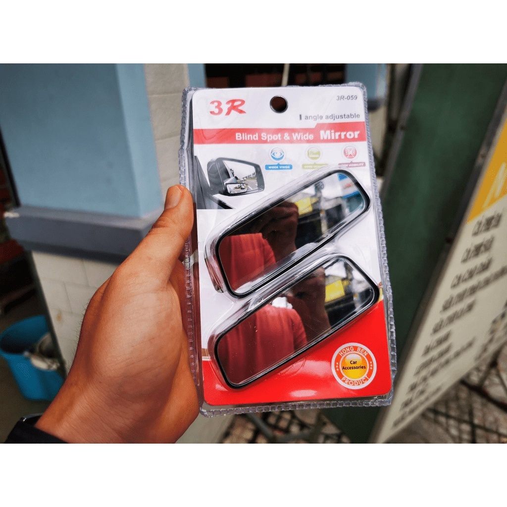 Combo 2 Gương Cầu Lồi 3R Xóa Điểm Mù Hình Chữ Nhật 3R-059