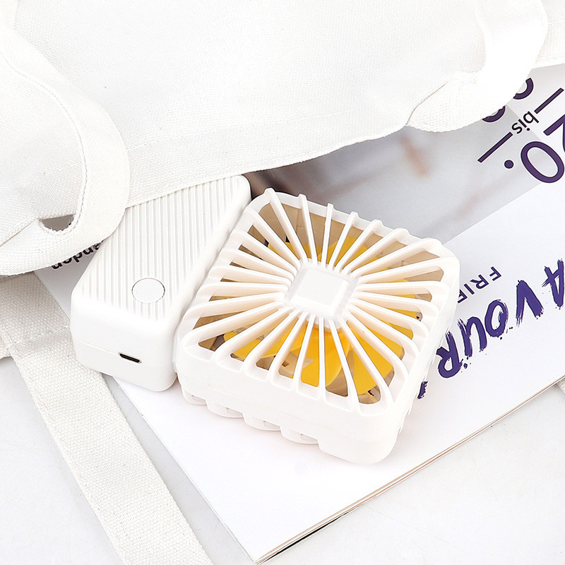 Quạt Mini Thiết Kế Hình Vuông Dễ Thương Nhiều Màu Sắc