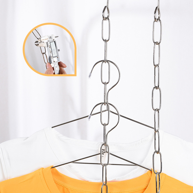 Dây Móc Xích Inox Treo Quần Áo Tiết Kiệm Không Gian Tủ Đồ Dây Móc Xích Inox Treo Quần Áo Tiết Kiệm Không Gian Tủ Đồ