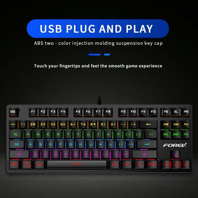 Bàn Phím Cơ Có Dây Cao Cấp Forev Fv-Q301 Bàn Phím Cơ Có Dây Cao Cấp Forev Fv-Q301