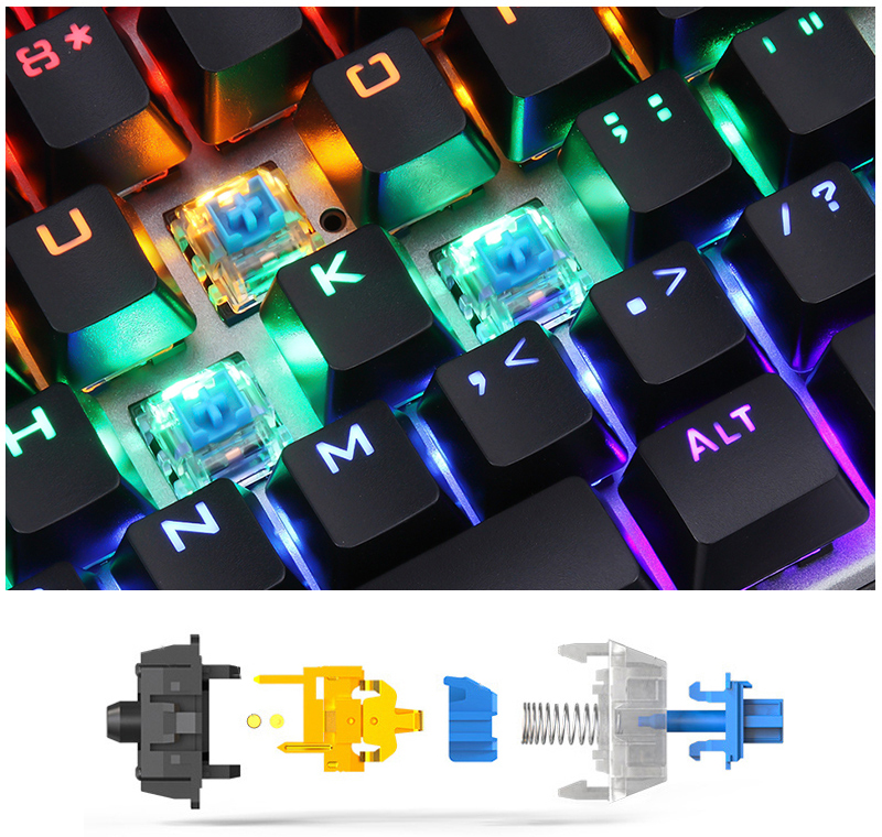 Bàn Phím Cơ Forev Fv-Q302 18 Chế Độ Leb R&b