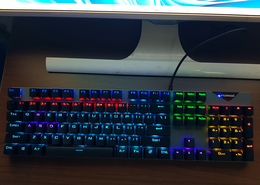 Bàn Phím Cơ Forev Fv-Q302 18 Chế Độ Leb R&b