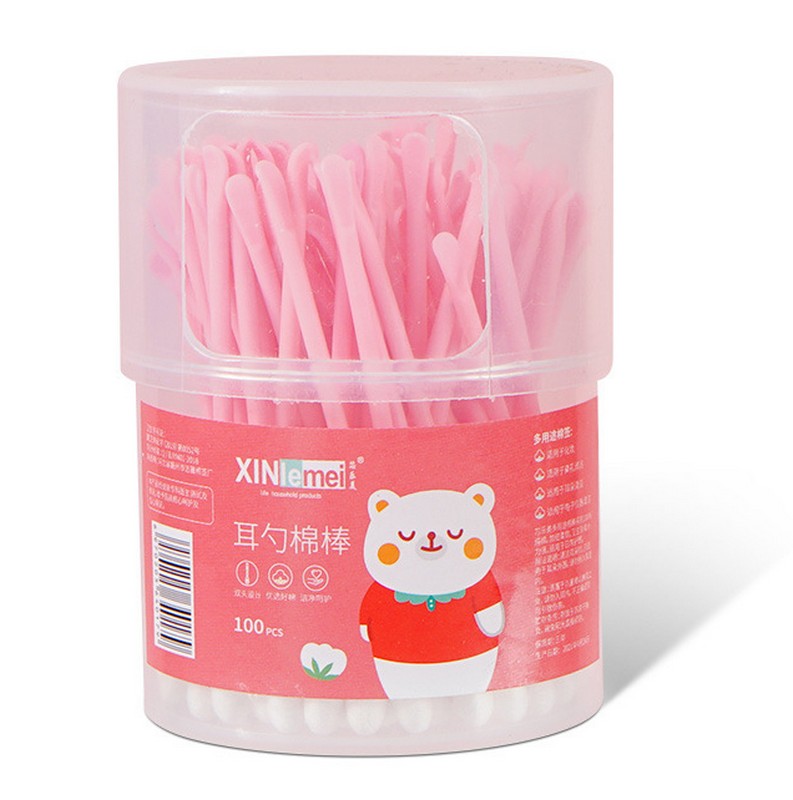Hộp 100 Bông Tăm Có Đầu Lấy Ráy Tai Tiện Dụng Hộp 100 Bông Tăm Có Đầu Lấy Ráy Tai Tiện Dụng