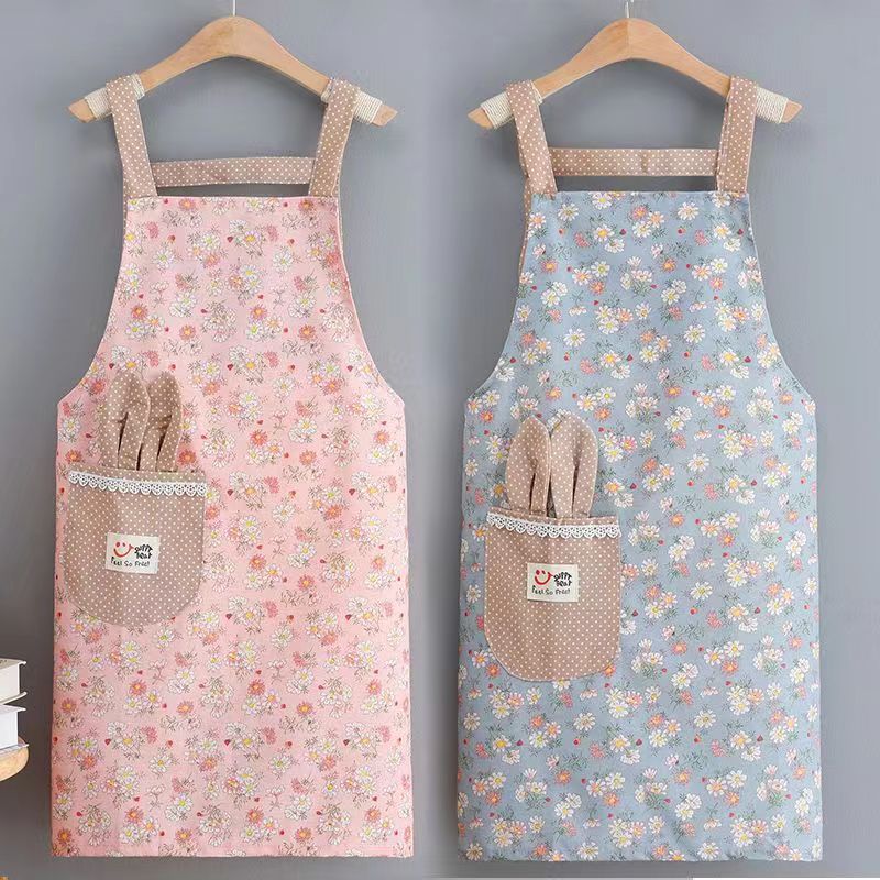 Tạp Dề Nhà Bếp Họa Tiết Hoa Nhí Siêu Dễ Thương