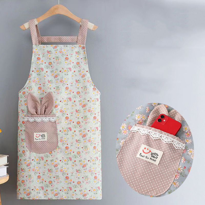Tạp Dề Nhà Bếp Họa Tiết Hoa Nhí Siêu Dễ Thương