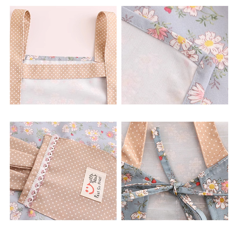 Tạp Dề Nhà Bếp Họa Tiết Hoa Nhí Siêu Dễ Thương