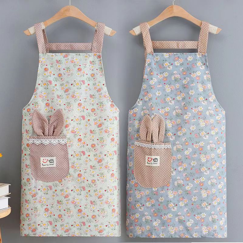 Tạp Dề Nhà Bếp Họa Tiết Hoa Nhí Siêu Dễ Thương