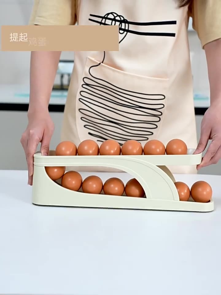 Khay Đựng Trứng 2 Tầng Lăn Tự Động Để Tủ Lạnh Thông Minh Khay Đựng Trứng 2 Tầng Lăn Tự Động Để Tủ Lạnh Thông Minh